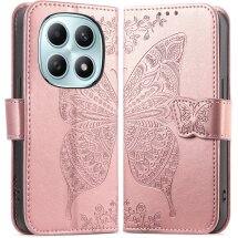 Чехол-книжка с рисунком UniCase Butterfly Pattern для Xiaomi Redmi Note 15 (4G/5G) / Poco M8 5G - Rose Gold: фото 1 из 8
