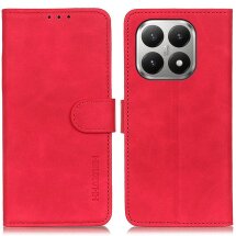 Чехол-книжка с застежкой KHAZNEH Retro Wallet для Xiaomi 17T Pro - Red: фото 1 из 10