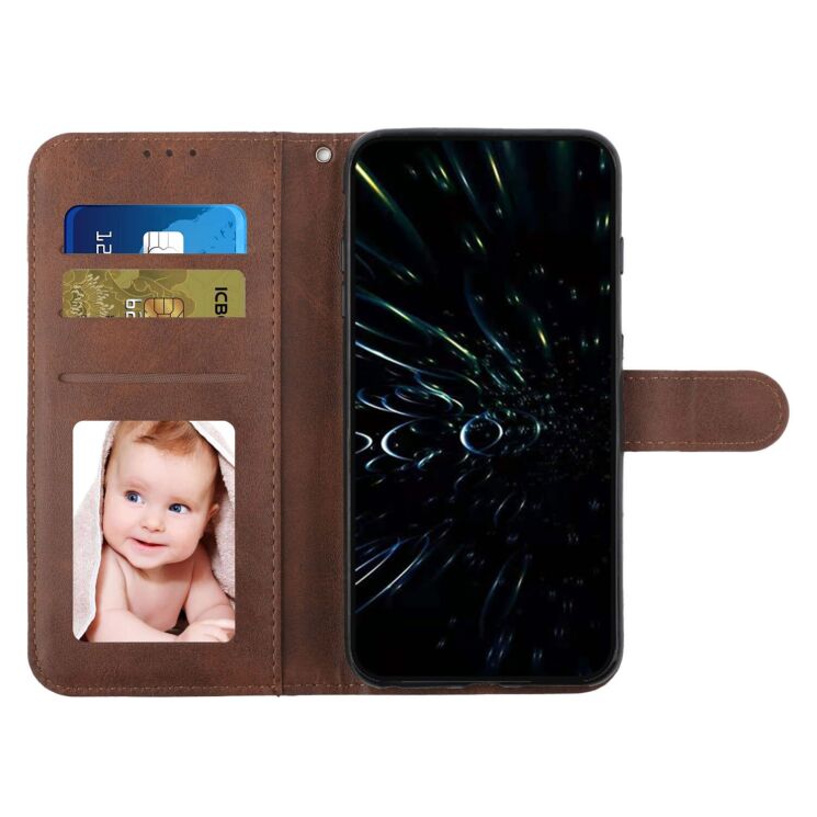 Чехол-книжка с застежкой UniCase Jet Cover для OPPO Reno 15 F/FS - Brown: фото 3 из 11