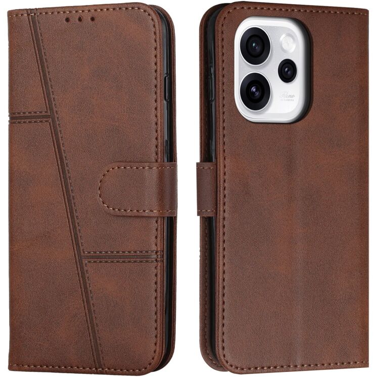 Чехол-книжка с застежкой UniCase Jet Cover для OPPO Reno 15 F/FS - Brown: фото 1 из 11