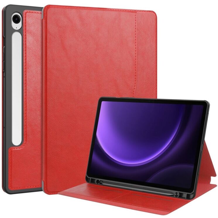 Чехол-книжка UniCase Business Book для Samsung Galaxy Tab S9 FE (X510/516) / Tab S10 FE (X520/526) - Red: фото 1 из 11