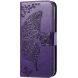 Чехол-книжка UniCase Butterfly Pattern для Motorola Edge 50 Pro - Dark Purple (353640DV). Фото 4 из 8