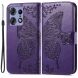 Чехол-книжка UniCase Butterfly Pattern для Motorola Edge 50 Pro - Dark Purple (353640DV). Фото 1 из 8
