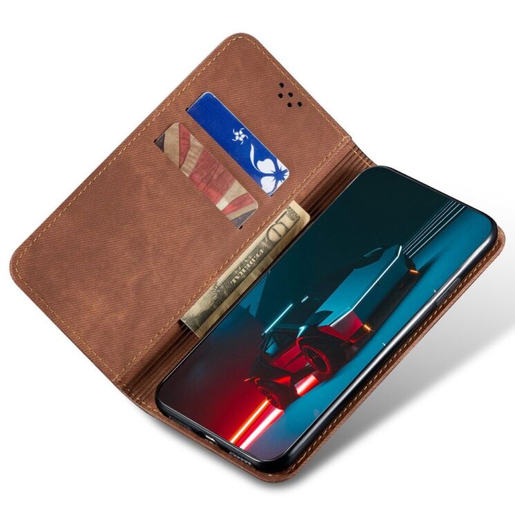 Чехол-книжка UniCase Jeans Wallet для Apple iPhone 14 Pro Max - Coffee: фото 4 из 6
