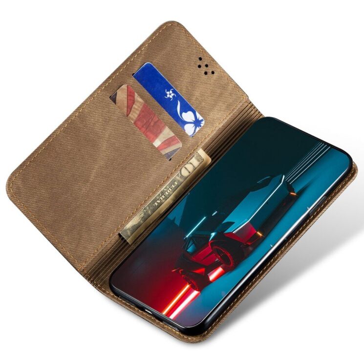 Чехол-книжка UniCase Jeans Wallet для Apple iPhone 14 Pro - Khaki: фото 4 из 6