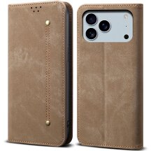 Чохол-книжка UniCase Jeans Wallet для Apple iPhone 17 Pro Max - Khaki: фото 1 з 6