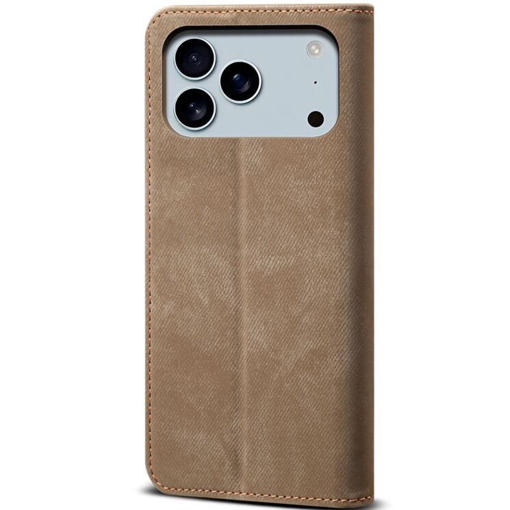 Чохол-книжка UniCase Jeans Wallet для Apple iPhone 17 Pro Max - Khaki: фото 6 з 6