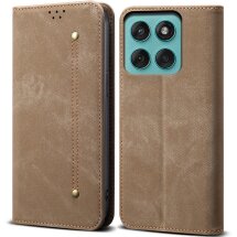 Чохол-книжка UniCase Jeans Wallet для Motorola Edge 60 Pro - Khaki: фото 1 з 7
