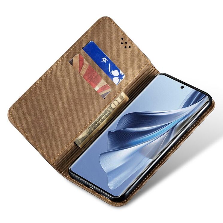 Чехол-книжка UniCase Jeans Wallet для OPPO A78 - Khaki: фото 2 из 6