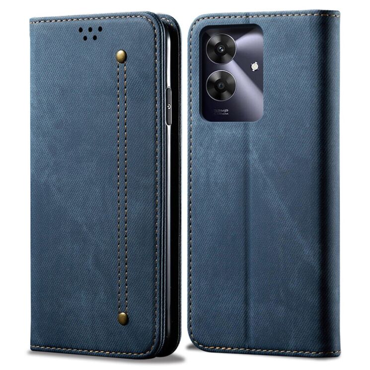 Чохол-книжка UniCase Jeans Wallet для Realme C63 / Note 60 - Blue: фото 1 з 6