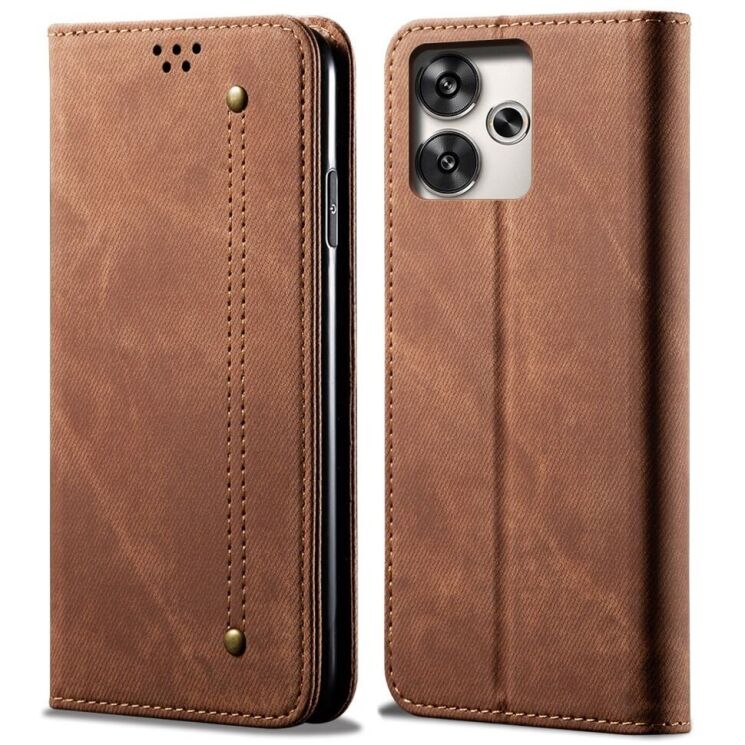 Чехол-книжка UniCase Jeans Wallet для Xiaomi Redmi 13 - Coffee: фото 1 из 6