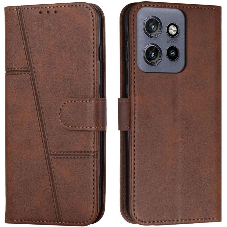 Чехол-книжка UniCase Jet Cover для Motorola Edge 50 Neo - Brown: фото 1 из 10