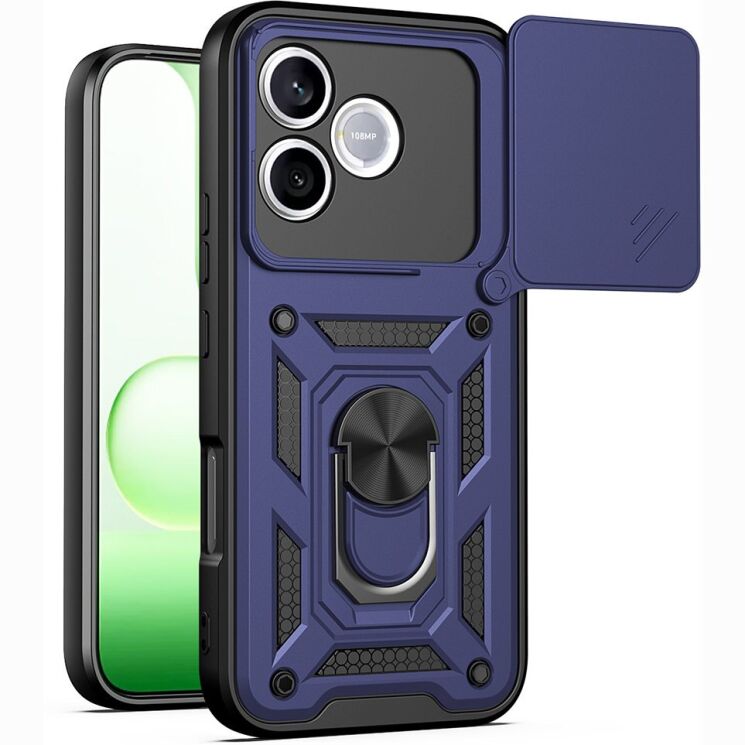 Чехол с защитой камеры Deexe Armor Shield для Honor 600 Lite - Blue: фото 1 из 9