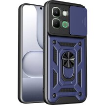 Чехол с защитой камеры Deexe Armor Shield для Infinix Note Edge - Blue: фото 1 из 9