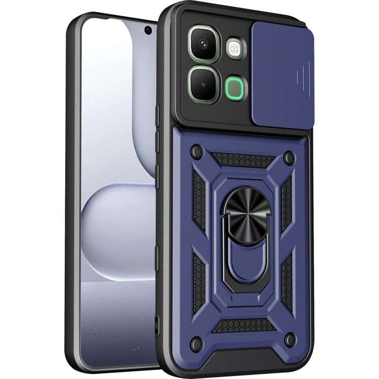 Чехол с защитой камеры Deexe Armor Shield для Infinix Note Edge - Blue: фото 1 из 9