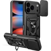 Чохол із захистом камери Deexe Armor Shield для iPhone 18 Pro / 17 Pro - Black: фото 1 з 9