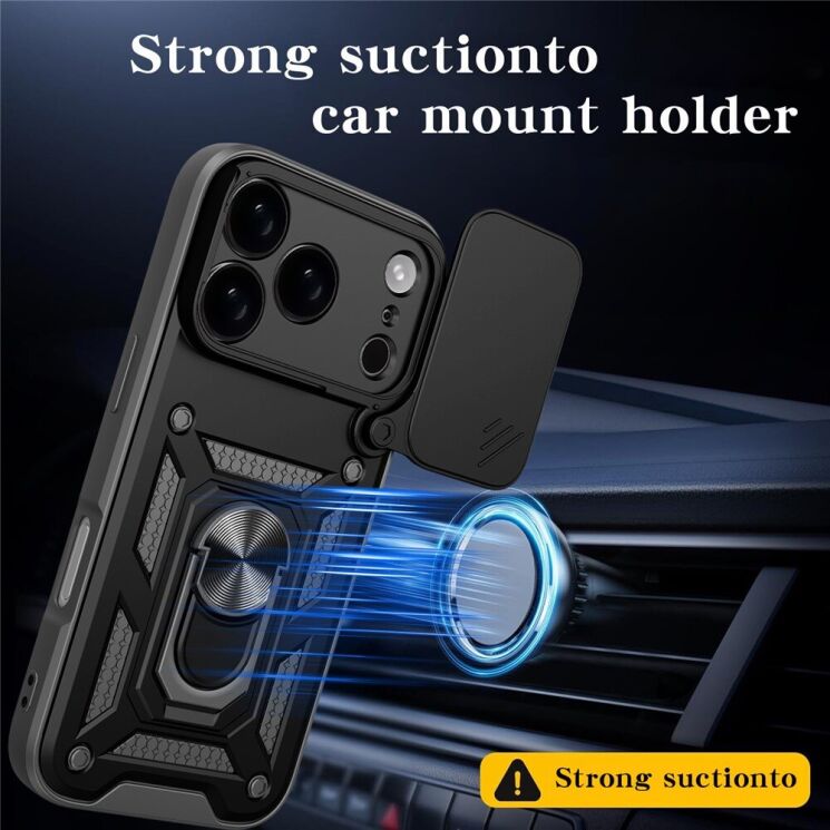 Чохол із захистом камери Deexe Armor Shield для iPhone 18 Pro / 17 Pro - Green (423626G) Чохол із захистом камери Deexe Armor Shield для iPhone 18 Pro / 17 Pro - Green: фото 3 з 9