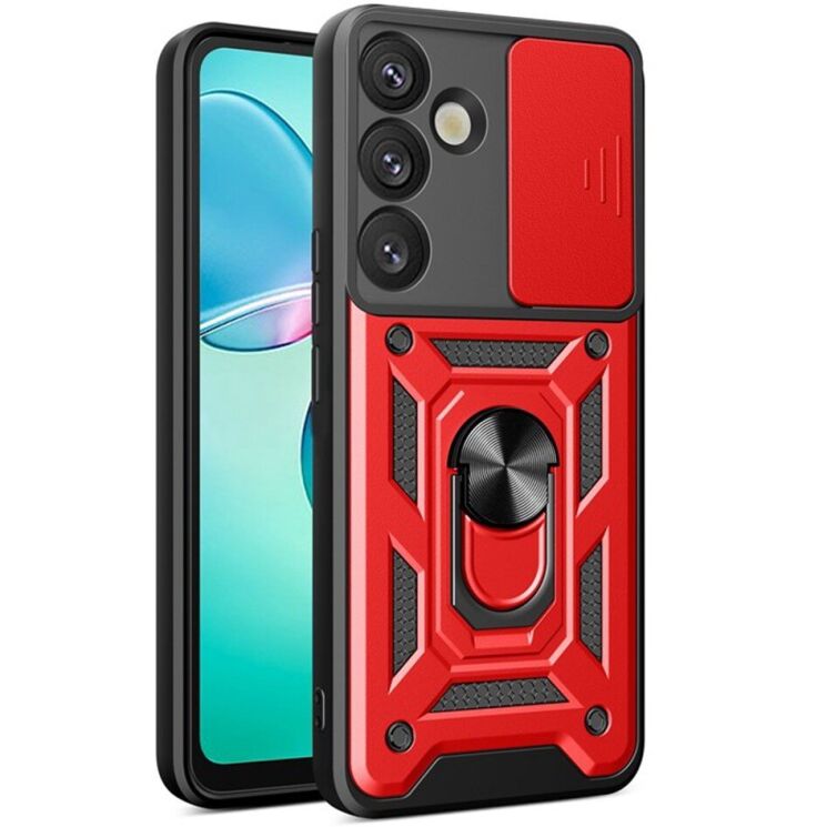 Чехол с защитой камеры Deexe Armor Shield для Samsung Galaxy S26 - Red: фото 1 из 10