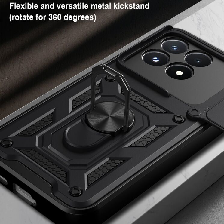 Чохол із захистом камери Deexe Armor Shield для Xiaomi Poco F9 Pro - Rose Gold: фото 9 з 9