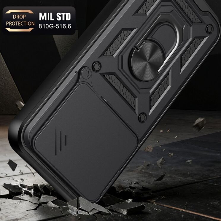 Чохол із захистом камери Deexe Armor Shield для Xiaomi Poco F9 Pro - Rose Gold: фото 4 з 9