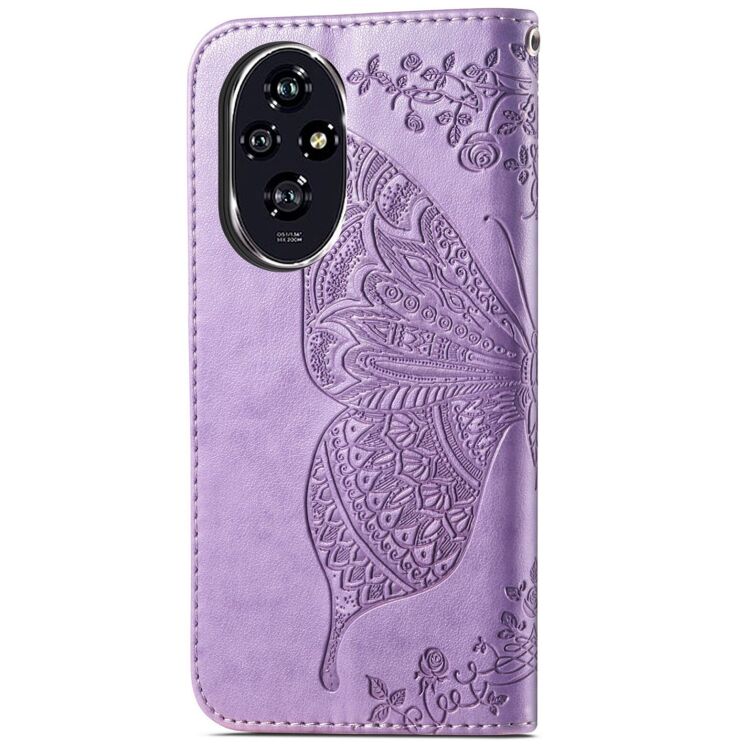Чохол-книжка з малюнком UniCase Butterfly Pattern для Honor 200 - Light Purple: фото 5 з 7