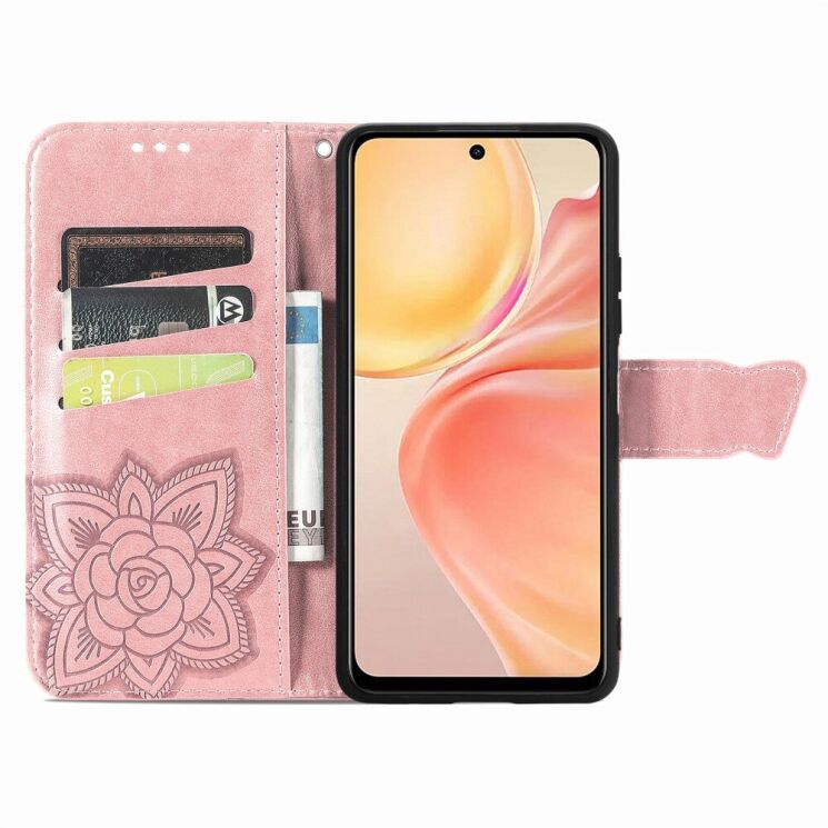 Чохол UniCase Butterfly Pattern для Infinix Smart 9 (X6532) - Rose Gold: фото 2 з 6