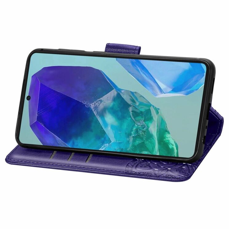 Чехол UniCase Butterfly Pattern для Motorola Moto G55 - Dark Purple: фото 3 из 7