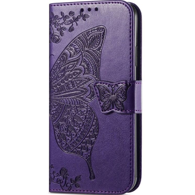Чехол UniCase Butterfly Pattern для Motorola Moto G55 - Dark Purple: фото 5 из 7