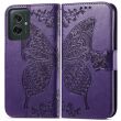 Чехол UniCase Butterfly Pattern для Motorola Moto G55 - Dark Purple (366133DV)