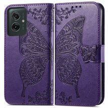 Чехол UniCase Butterfly Pattern для Motorola Moto G55 - Dark Purple: фото 1 из 7