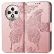 Чехол UniCase Butterfly Pattern для OPPO Reno 12 F/FS - Rose Gold (360124RG)