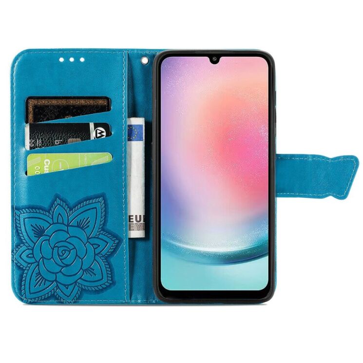 Чехол UniCase Butterfly Pattern для Samsung Galaxy A24 (A245) - Blue: фото 2 из 8