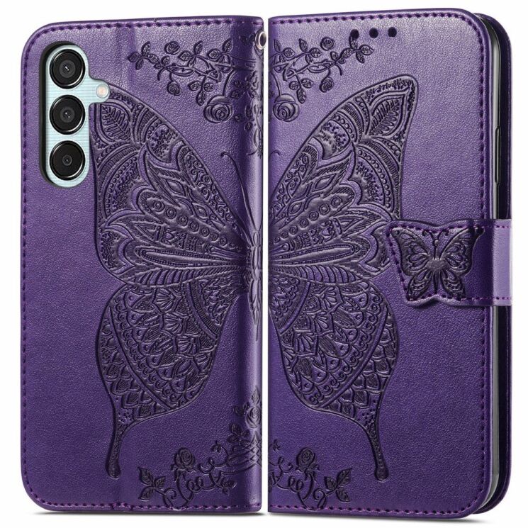 Чехол UniCase Butterfly Pattern для Samsung Galaxy M15 (M156) - Dark Purple: фото 1 из 8