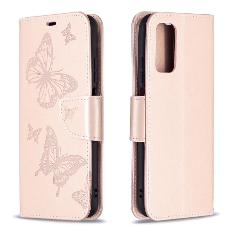 Чехол UniCase Butterfly Pattern для Xiaomi Redmi 9T - Rose Gold: фото 4 из 10