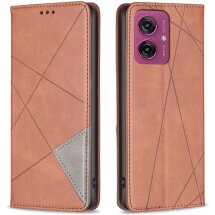 Чехол UniCase Geometric Pattern для Motorola Moto G55 - Brown: фото 1 из 8
