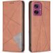 Чехол UniCase Geometric Pattern для Motorola Moto G55 - Brown (366149Z). Фото 1 из 8