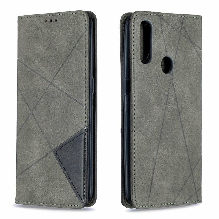 Чохол-книжка з кишеньками UniCase Geometric Pattern для OPPO A31 - Grey: фото 4 з 10
