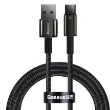 Кабель Baseus Tungsten Gold USB to Type-C (100W, 1m) CAWJ000001 - Black: фото 1 з 22