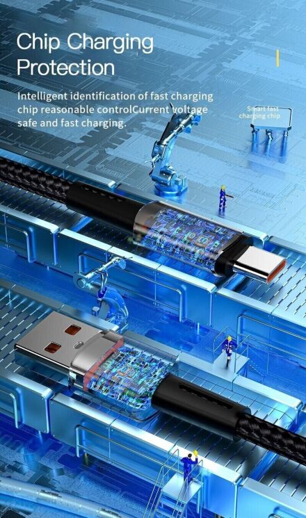 Кабель ESSAGER Sunset USB to Type-C (7A, 100W, 2m) EXC7A-CGA01-P - Black (982803B) Кабель ESSAGER Sunset USB to Type-C (7A, 100W, 2m) EXC7A-CGA01-P - Black: фото 8 из 15