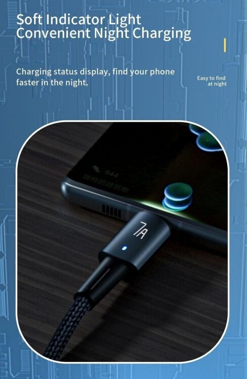 Кабель ESSAGER Sunset USB to Type-C (7A, 100W, 2m) EXC7A-CGA01-P - Black (982803B) Кабель ESSAGER Sunset USB to Type-C (7A, 100W, 2m) EXC7A-CGA01-P - Black: фото 10 из 15