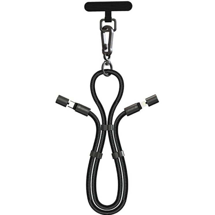 Кабель-ремінець DEVIA Extreme Speed Series Type-C to Lightning 27W (3A, 1.6m) - Black: фото 1 з 1
