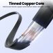 Кабель TOOCKI TX131C2 Type-C to Type-C (100W, 1m) - Black (982821B). Фото 10 з 13
