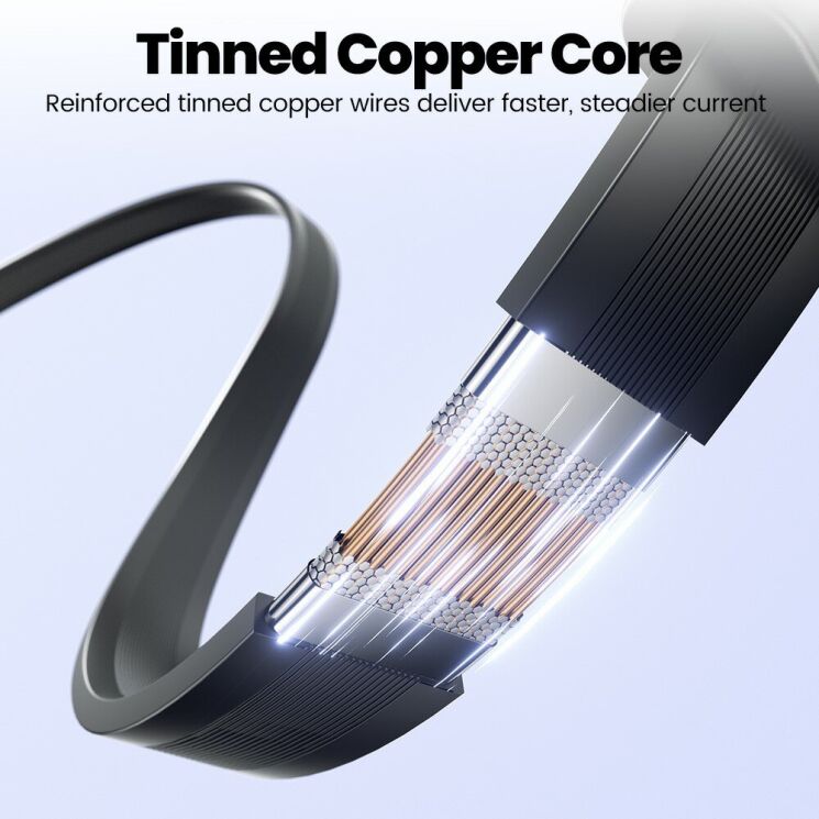 Кабель TOOCKI TX131C2 Type-C to Type-C (100W, 1m) - Black: фото 10 з 13