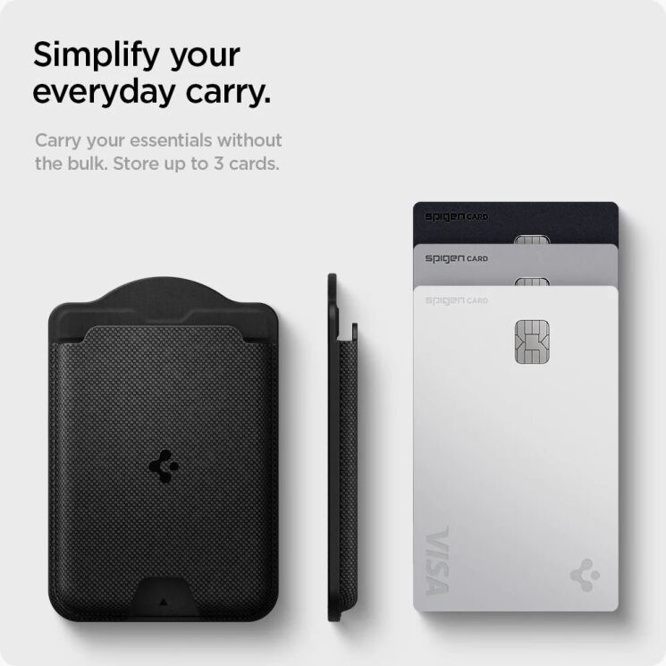Кардхолдер Spigen Urban Fit (Mag Fit) AFA09208 - Black (982444B) Кардхолдер Spigen Urban Fit (Mag Fit) AFA09208 - Black: фото 13 з 17
