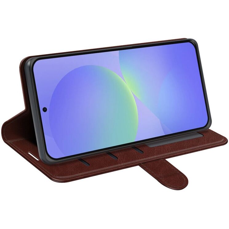 Классический чехол-книжка Deexe Wallet Style для Samsung Galaxy A37 (A376) - Brown: фото 3 из 6