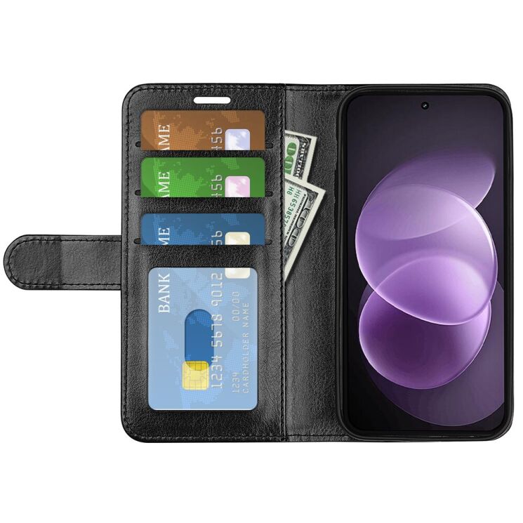Классический чехол-книжка Deexe Wallet Style для Xiaomi Redmi Note 17 Pro Plus - Black (430603B) Классический чехол-книжка Deexe Wallet Style для Xiaomi Redmi Note 17 Pro Plus - Black: фото 2 из 8