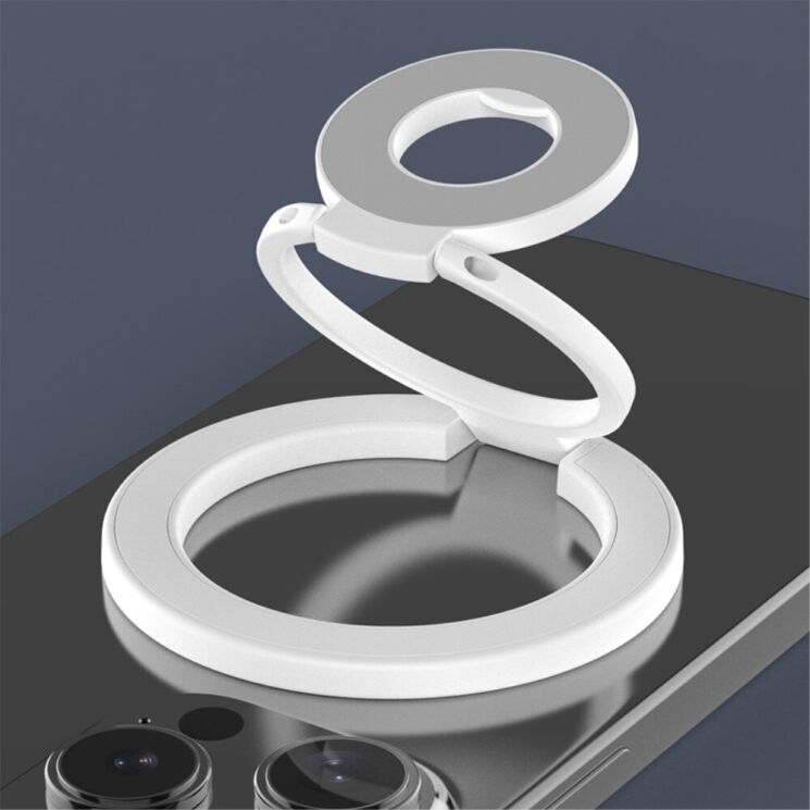 Кільце-тримач Deexe Magnetic Ring - White: фото 2 з 19