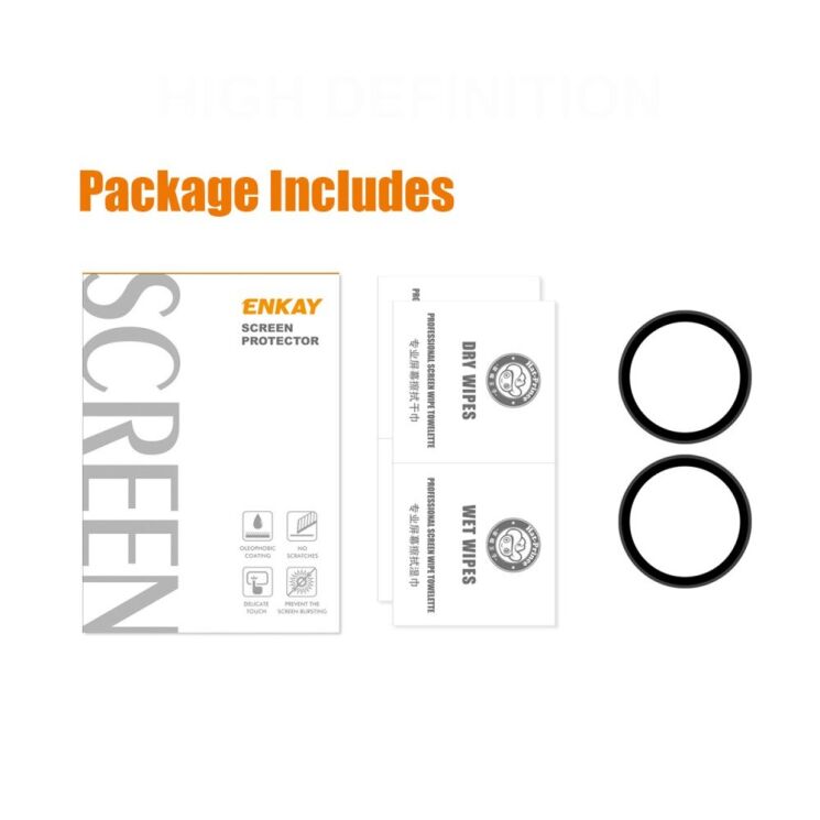 Комплект защитных пленок ENKAY Protector Film для Samsung Galaxy Watch 4 (44mm) - Black: фото 9 из 10