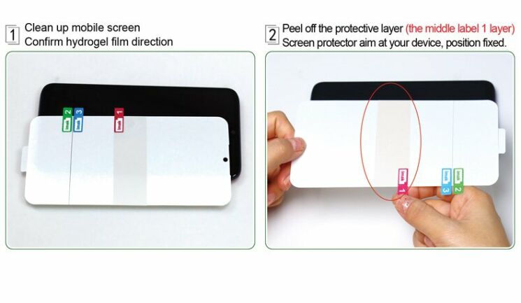 Комплект защитных пленок IMAK Full Coverage Hydrogel Film для OnePlus 7 Pro / 7T Pro: фото 11 из 13