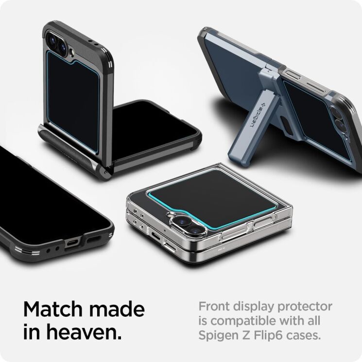 Комплект защитных стекол Spigen (SGP) GLAS.tR EZ Fit Sensor Protected для Samsung Galaxy Flip 6: фото 12 из 12